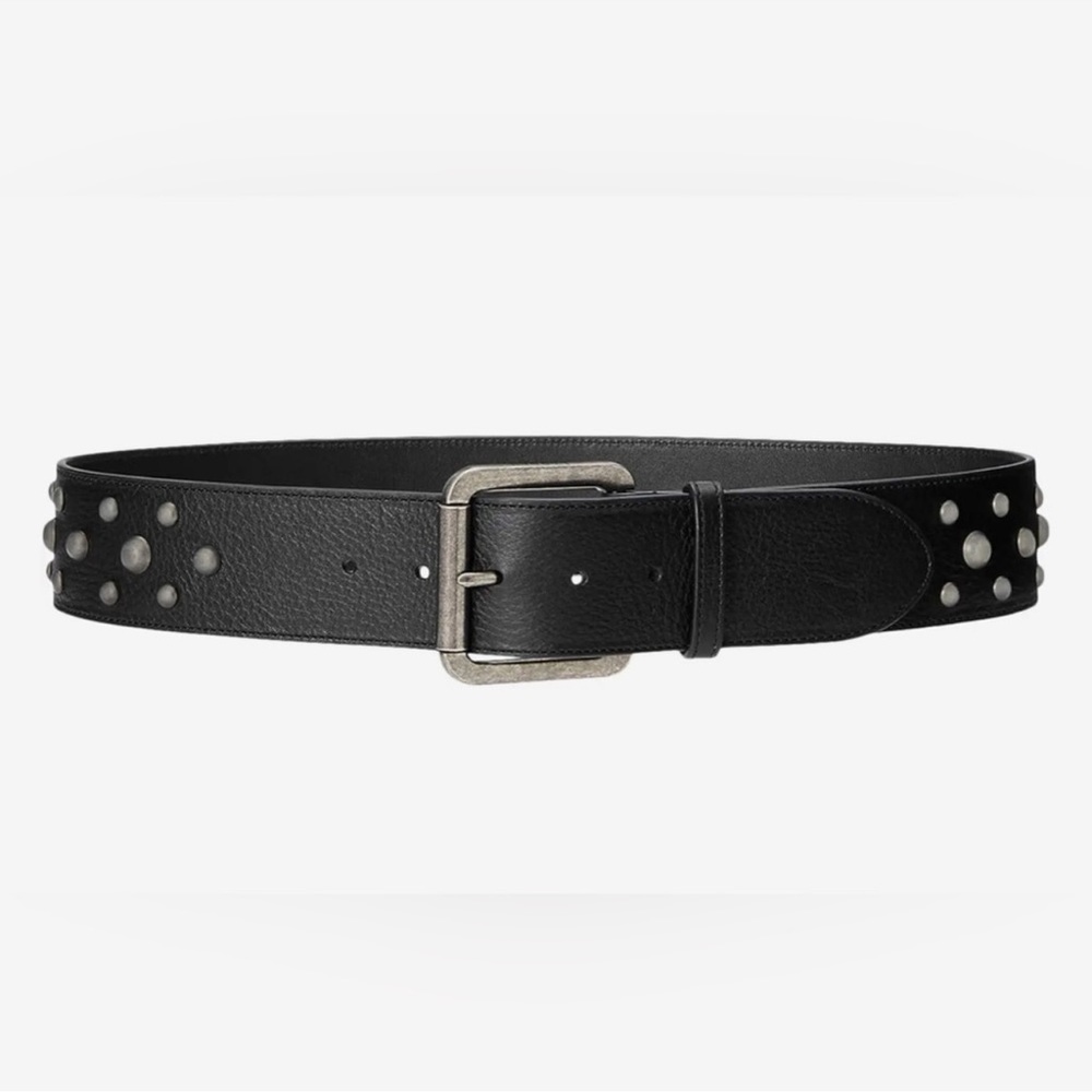 LAUREN Ralph Lauren  Studded Leather Wide Belt